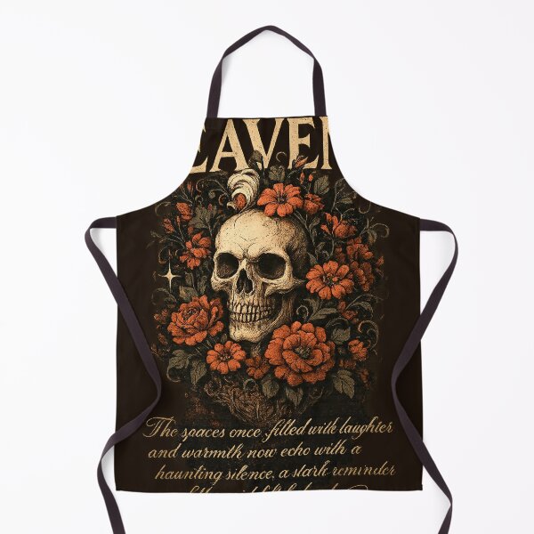 Item preview, Heavens – Floral Skull with Roses | Gothic Vintage Poster designed and sold by KrintoryTees.