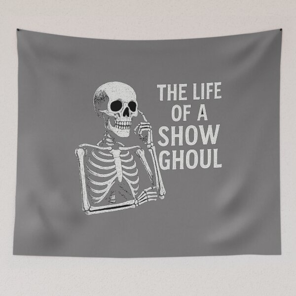 Item preview, The Life of a Show Ghoul T-Shirt | Funny Skeleton Halloween Shirt | Gothic Horror Skull Design designed and sold by KDesignCrafts.