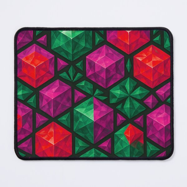 Item preview, Ruby Emerald Amethyst Crystal Cube Pattern designed and sold by SassyArtistry.