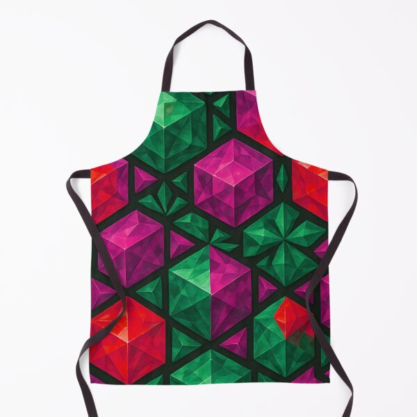 Item preview, Ruby Emerald Amethyst Crystal Cube Pattern designed and sold by SassyArtistry.