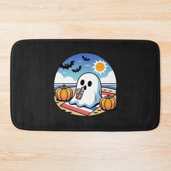Item preview, Chill Beach Ghost Summer Halloween Cute Kawaii Design designed and sold by ColorSplash123.