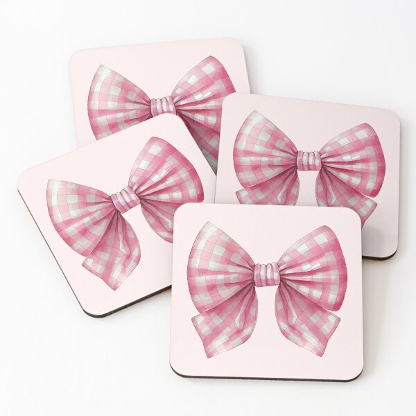 Item preview, Pink Checkered Bow designed and sold by The Birdie Bloom Club.
