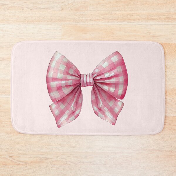 Item preview, Pink Checkered Bow designed and sold by The Birdie Bloom Club.