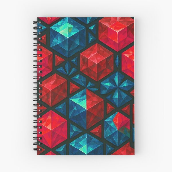 Item preview, Ruby Sapphire Crystal Cube Pattern designed and sold by SassyArtistry.