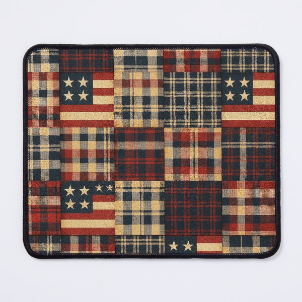 Item preview, Rustic Americana Plaid Flag Patchwork designed and sold by SassyArtistry.