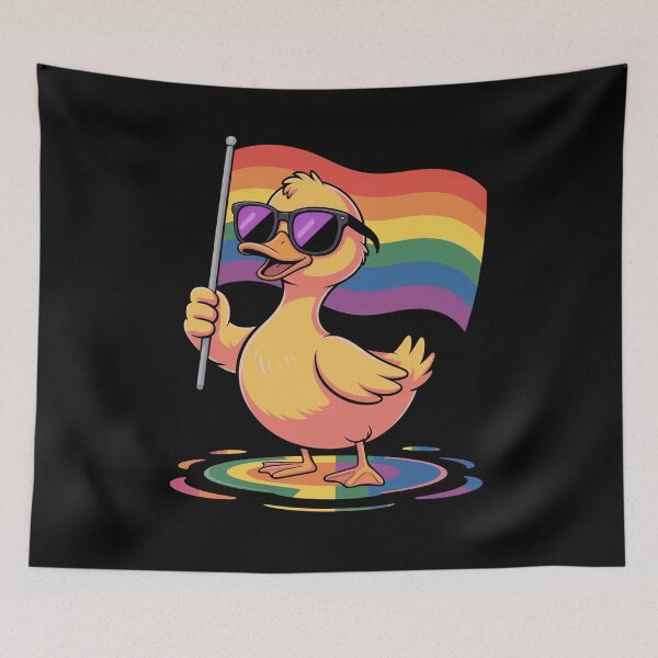Item preview, Pride Flag Duck Lgbtq designed and sold by SlogariArt.