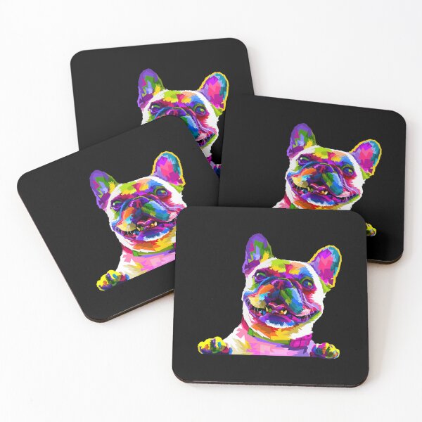 Aperçu de l'œuvre Portrait Pop Art Bouledogue Français Bouledogue Français créée et vendue par alarbiberedyg.