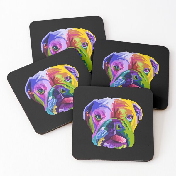 Item preview, English British Bulldog Pop Art Portrait for Dog Owners 		 designed and sold by egyckaroyesm.