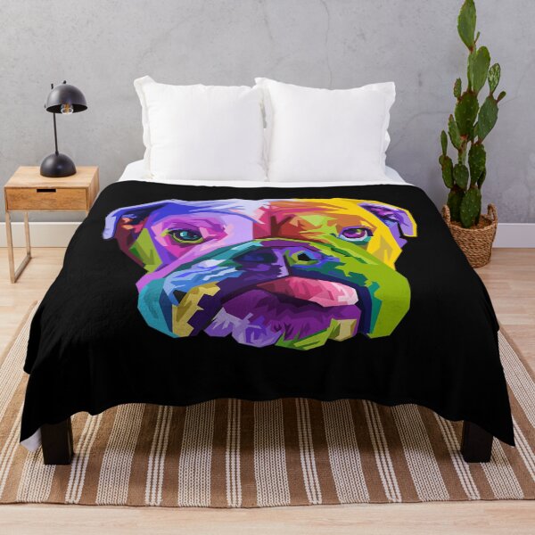 Item preview, English British Bulldog Pop Art Portrait for Dog Owners 		 designed and sold by egyckaroyesm.