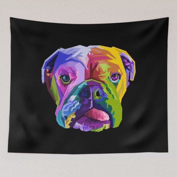 Item preview, English British Bulldog Pop Art Portrait for Dog Owners 		 designed and sold by egyckaroyesm.