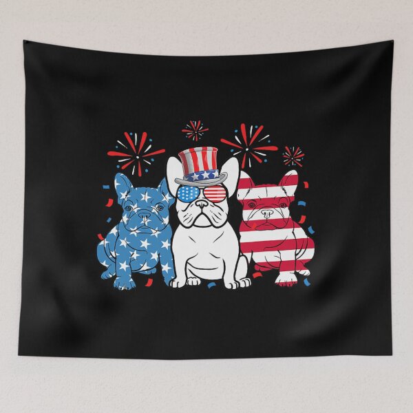 Item preview, French Bulldog American Flag Fireworks 4th Of July Dog Lover 		 designed and sold by nugspavena.