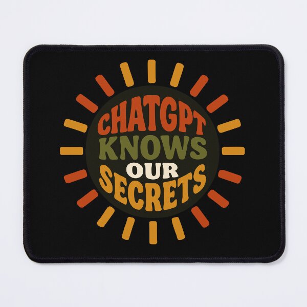 Item preview, ChatGPT Knows Our Secrets – Funny AI Therapy & Couples Gift Design designed and sold by Minimum-Rage.