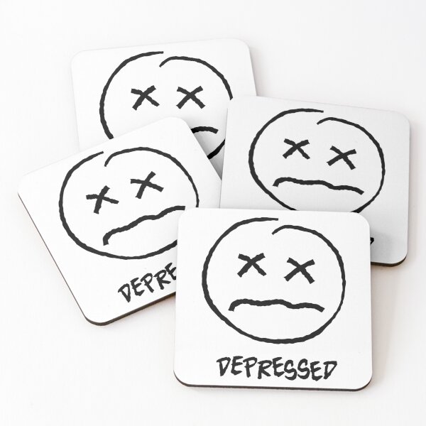 Item preview, Depressed Raw Emotional Statement Black designed and sold by Ink & Resolve.