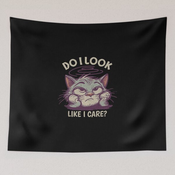 Item preview, Do I Look Like I Care Grumpy Cat designed and sold by dudelinart.