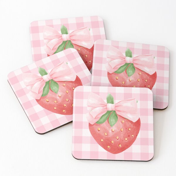 Item preview, Gingham ans Strawbs designed and sold by The Birdie Bloom Club.