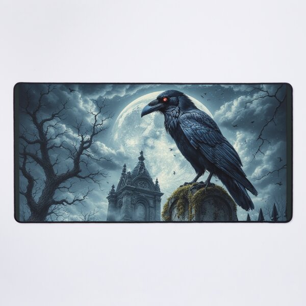 Item preview, Raven's Midnight Vigil: Gothic Cemetery Art designed and sold by David R Sawin The Architects Of Eden.
