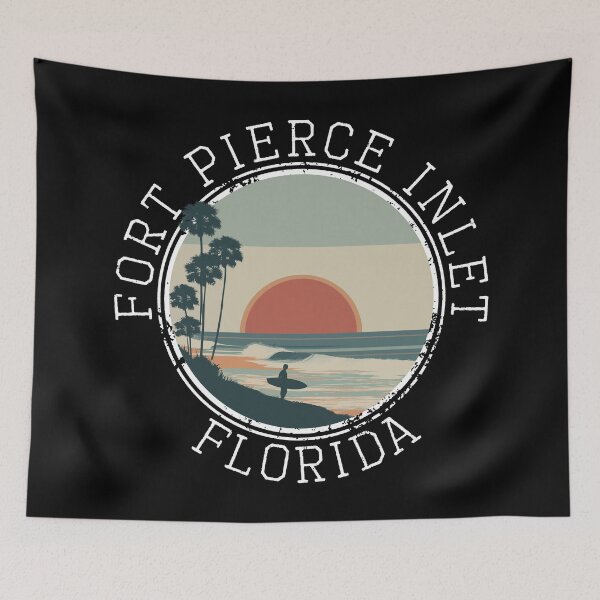 Item preview, Fort Pierce Inlet - Florida (with White Lettering) designed and sold by VelvetRoom.