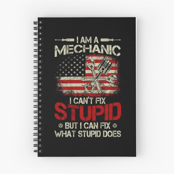 Item preview, Vintage I'm A Mechanic I Can't Fix Stupid American Flag Back 		 designed and sold by myllasptujg.