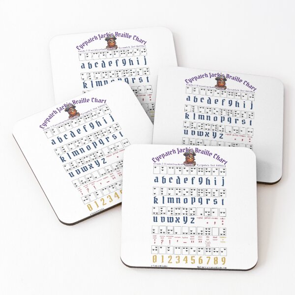 Item preview, Eyepatch Braille Chart – Grade 1 Alphabet Guide (Bright) Graphic designed and sold by Eyepatch-Jacks.