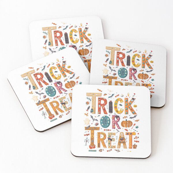Item preview, Colorful Trick or Treat Halloween Doodle with Ghosts, Pumpkins and Candy designed and sold by Purrfect Blend .