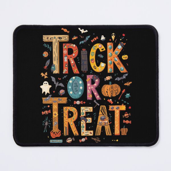 Item preview, Colorful Trick or Treat Halloween Doodle with Ghosts, Pumpkins and Candy designed and sold by Purrfect Blend .