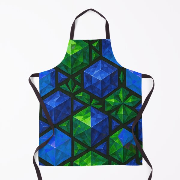 Item preview, Emerald Sapphire Crystal Cube Pattern designed and sold by SassyArtistry.