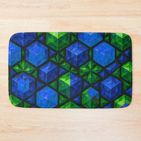 Item preview, Emerald Sapphire Crystal Cube Pattern designed and sold by SassyArtistry.