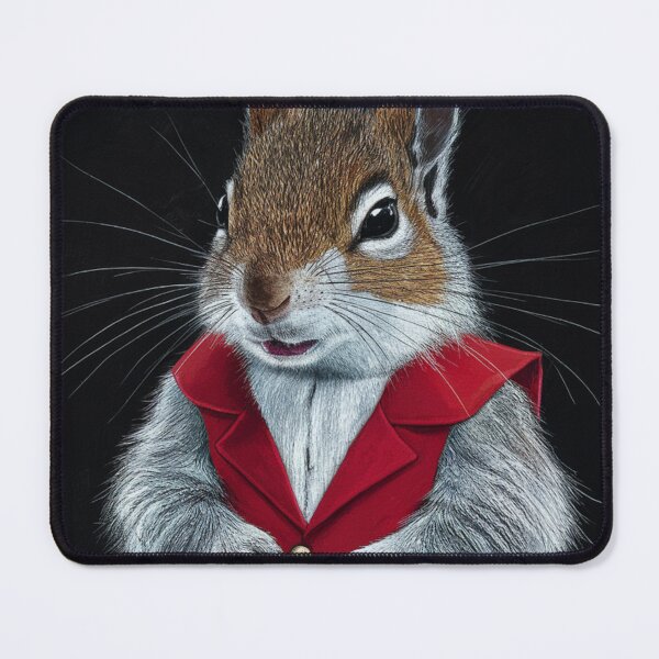 Item preview, Grey Squirrel Wearing Red Waistcoat designed and sold by whitecat23.