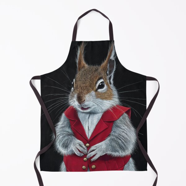 Item preview, Grey Squirrel Wearing Red Waistcoat designed and sold by whitecat23.