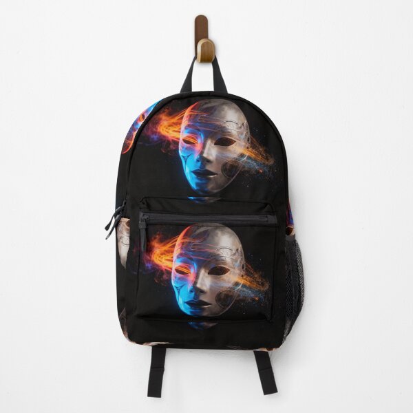Item preview, Fire & Ice Cosmic Mask – Mystical Digital Art designed and sold by Mervee11.