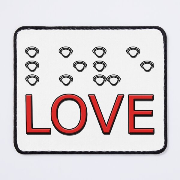Item preview, LOVE in Eyepatch Braille – Cute Accessibility Graphic designed and sold by Eyepatch-Jacks.