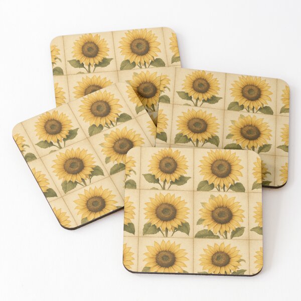 Item preview, Vintage Sunflower Block Pattern designed and sold by SassyArtistry.
