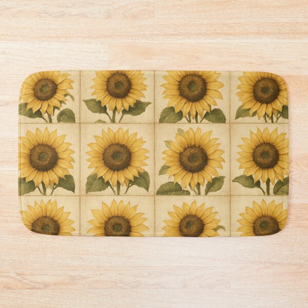 Item preview, Vintage Sunflower Block Pattern designed and sold by SassyArtistry.