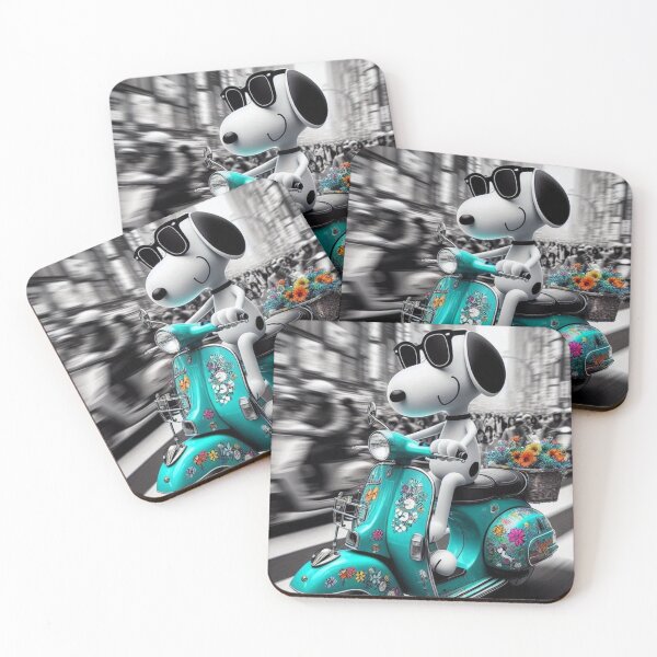 Item preview, "Snoopin’ Around Town: Pup, Wheels & Petals!" designed and sold by Print Fiction.