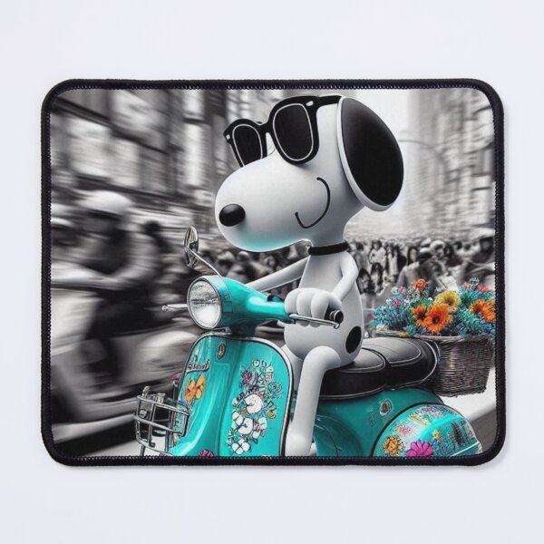 Item preview, "Snoopin’ Around Town: Pup, Wheels & Petals!" designed and sold by Print Fiction.
