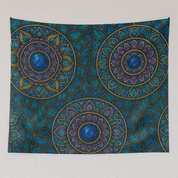Item preview, Blue Gem Mandala Pattern designed and sold by SassyArtistry.
