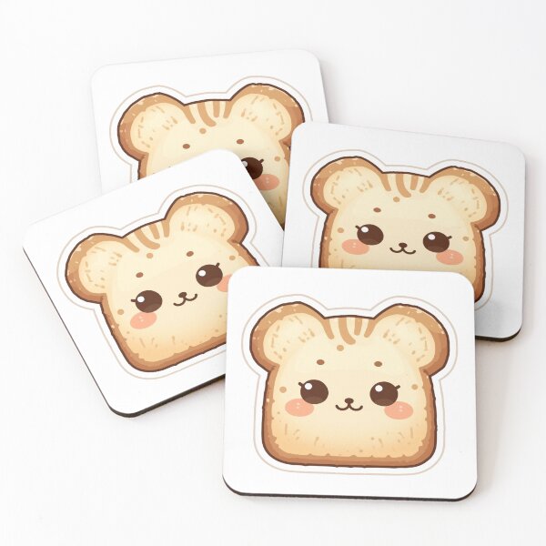 Item preview, Kawaii Bread Cat Sticker | Cute Toast Bear Chibi Food Design designed and sold by loccotown168.