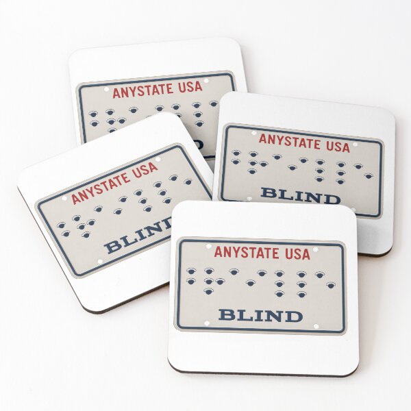 Item preview, Eyepatch Braille License Plate - Blind Driver Graphic designed and sold by Eyepatch-Jacks.