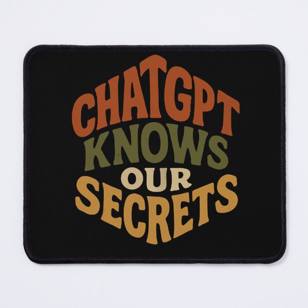 Item preview, ChatGPT Knows Our Secrets | Funny Couples AI Therapy Sticker designed and sold by Minimum-Rage.