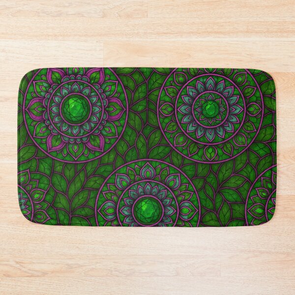 Item preview, Green Mandala Gem Pattern designed and sold by SassyArtistry.