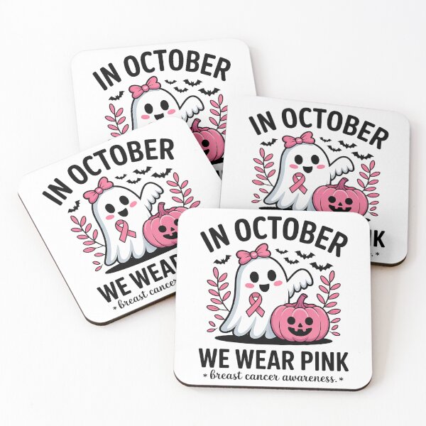 Item preview, In October We Wear Pink Ghost  - Cancer Pink Ribbon designed and sold by Jaanussar.