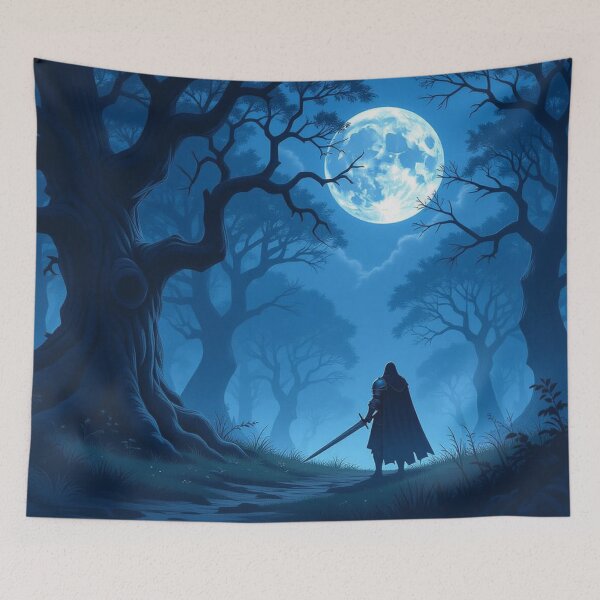 Item preview, Fantasy Knight in Moonlit Clearing designed and sold by xArchGoDx.