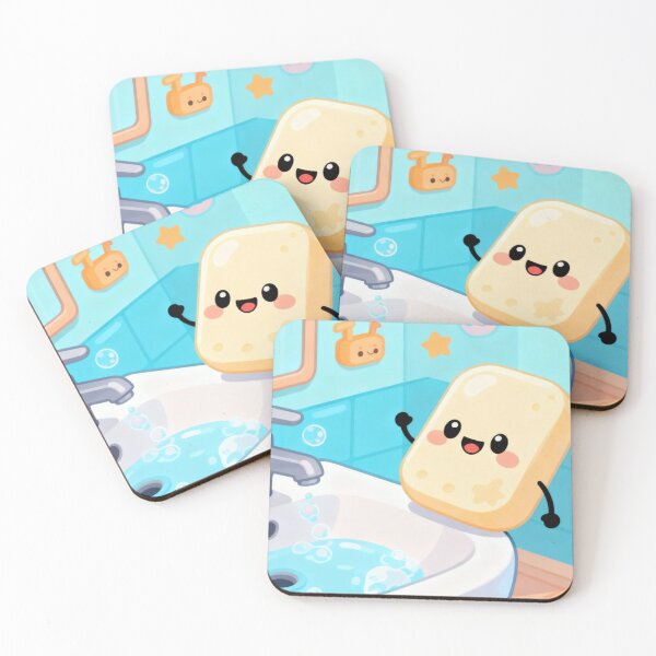 Item preview, Cute Happy Soap | Kawaii Bathroom Art designed and sold by Mervee11.