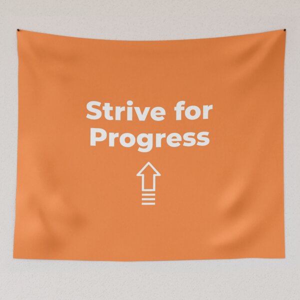 Item preview, Strive for Progress – Minimal Motivational Quote designed and sold by Happyfreedom.