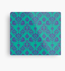 Lavender Vintage Damask Pattern Metal Print