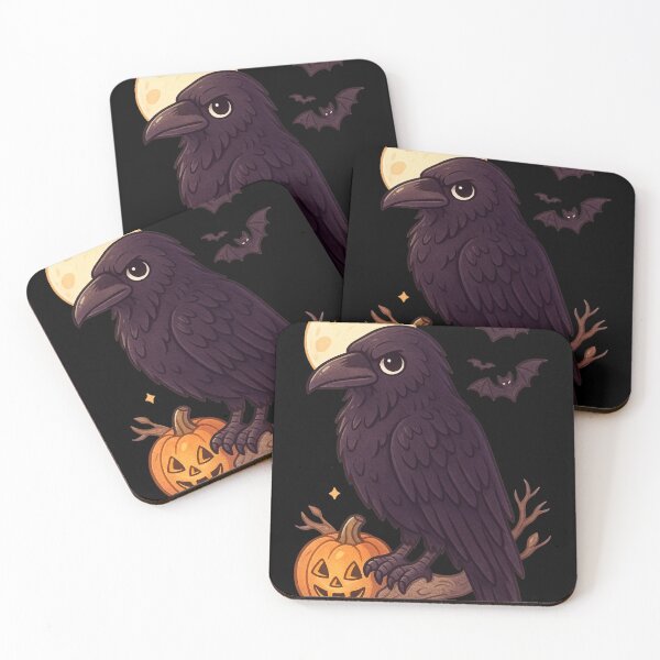 Item preview, Halloween Raven and Pumpkin Under the Full Moon designed and sold by Sn1ver.