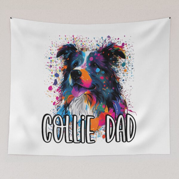 Item preview, 	s Colorful Splash Art Collie Dad Portrait Puppy 	 		 designed and sold by barvyzakojc1.