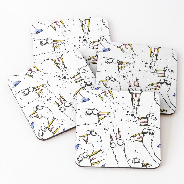 Item preview, Seagulls of Deauville – Humorous Illustration | Funny Bird Picture | Maritime Art designed and sold by TackartStudio.