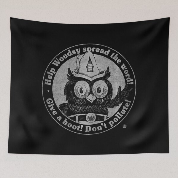 Item preview, Woodsy Owl Give a Hoot Don't Pollute Faded Vintage 		 designed and sold by yacatechwanf.