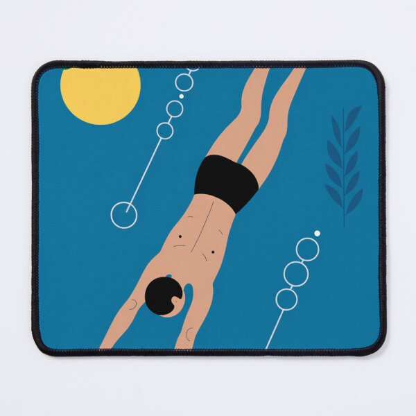Item preview, The Diver Abstract Blue Background designed and sold by whitecat23.